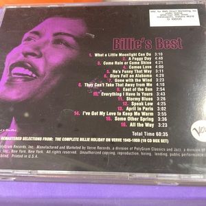 Rear Billie Holiday, CD